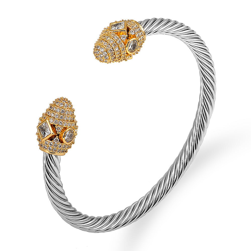 Titanium Steel Braided Cable Bracelet