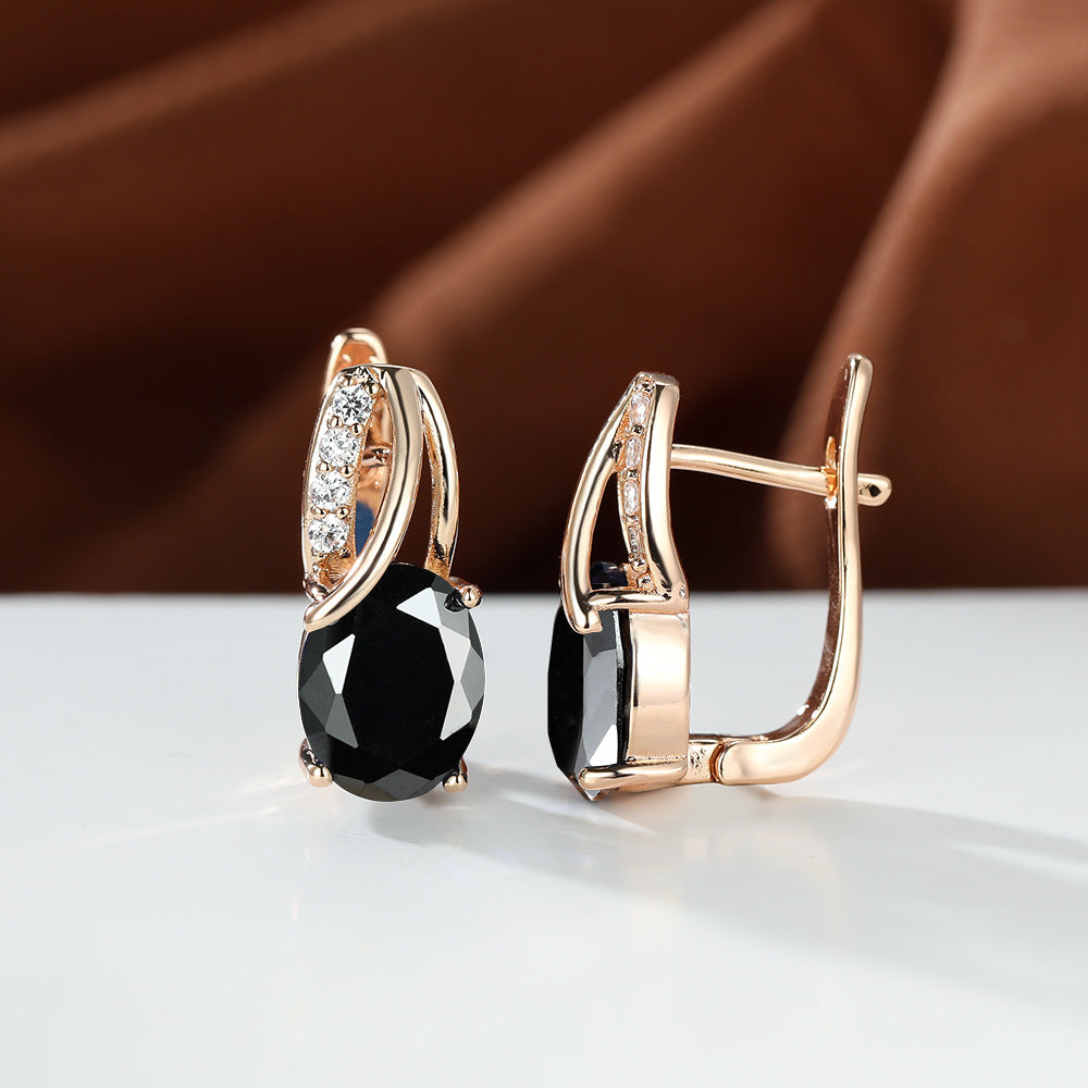 Vintage Oval Cut Zircon Earrings for Bridesmaids