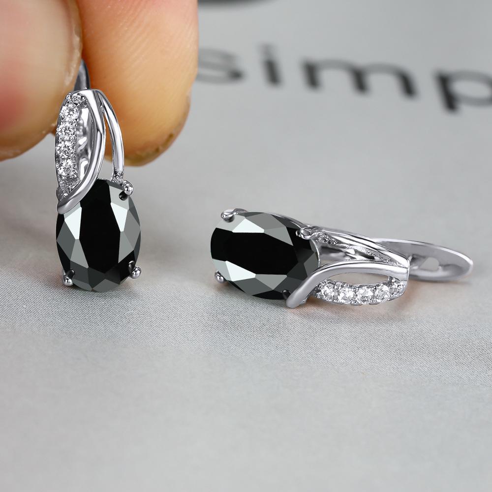 Vintage Oval Cut Zircon Earrings for Bridesmaids
