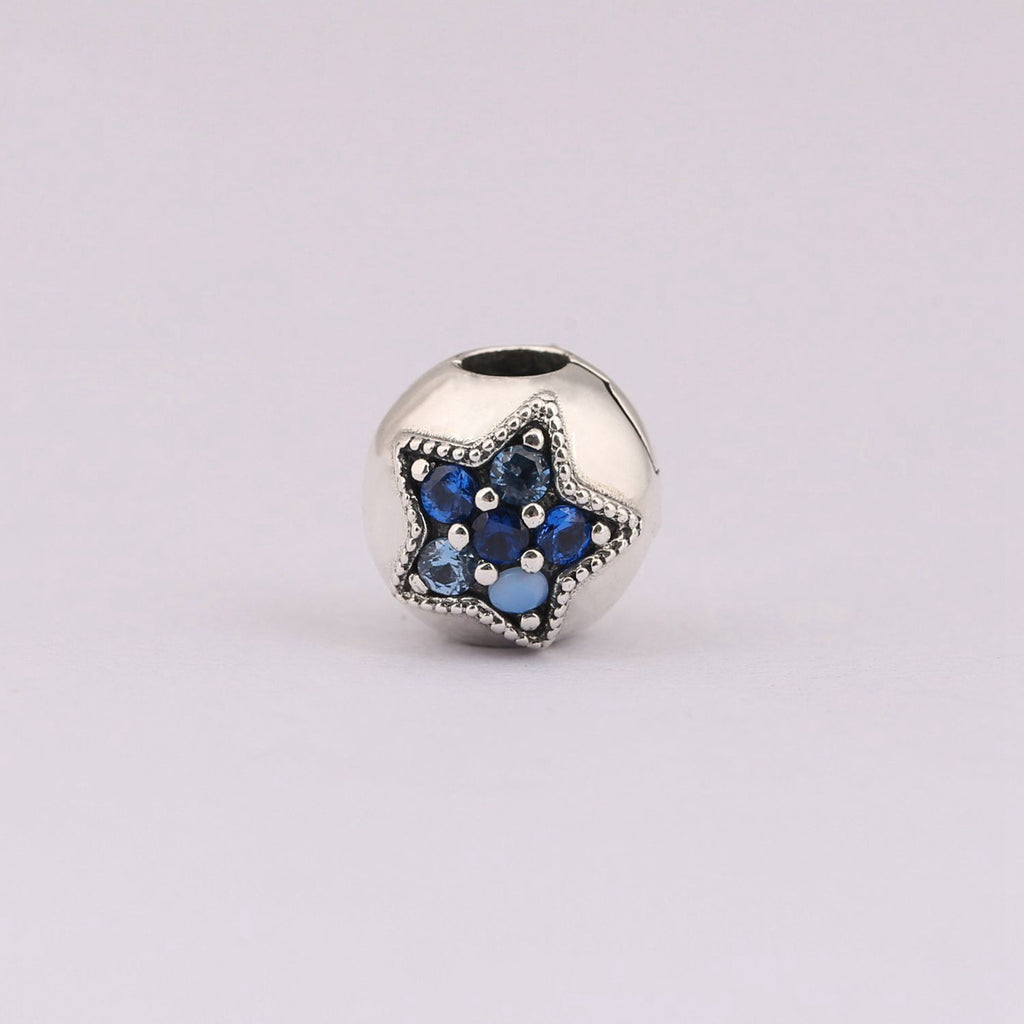 925 Silver Bracelet with Colorful Star Charms