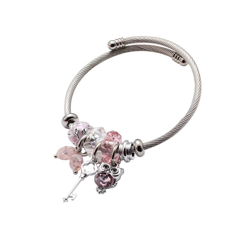 Adjustable Stainless Steel Titanium Bracelet