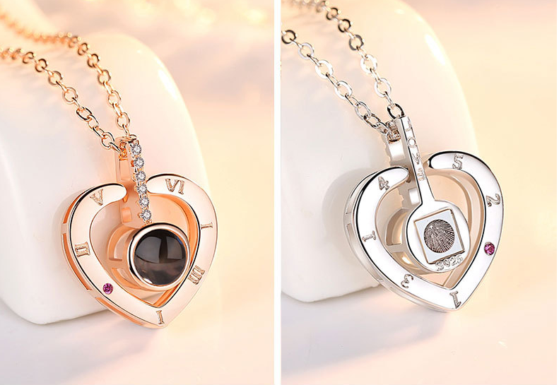 S925 Silver Pendant Necklace in 100 Languages