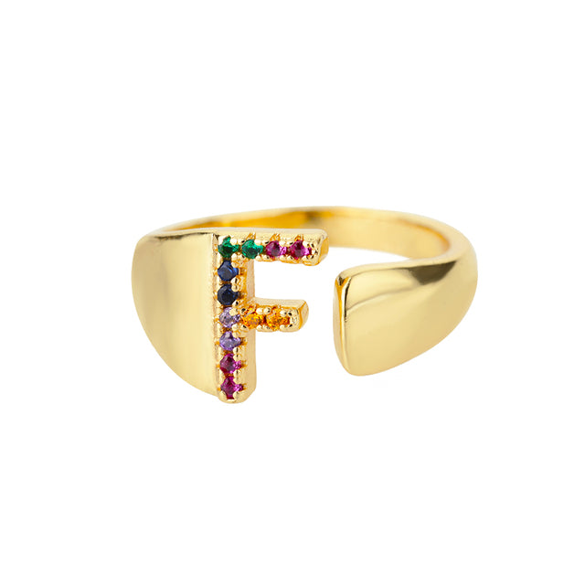 Colorful Zircon Women's Adjustable Vintage Ring Set