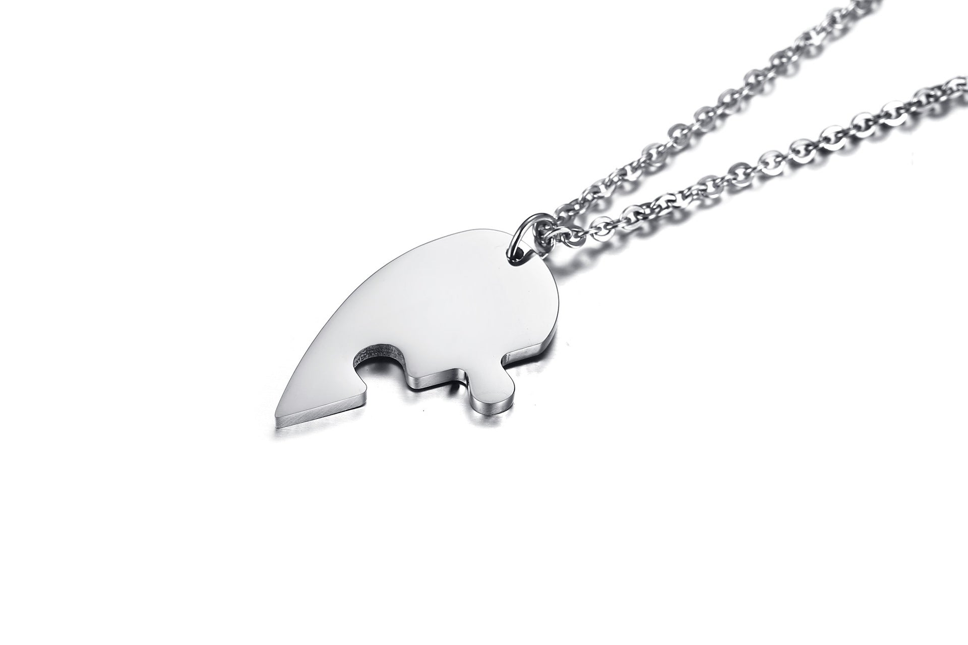 Titanium Steel Heart Friendship Pendant Jewelry Set