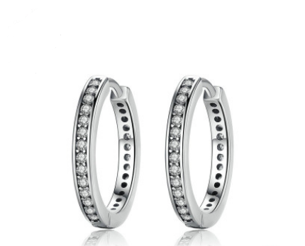 Sterling Silver Circle Earrings (Pair)