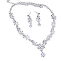 Korean Style Zirconia Necklace and Earring Set