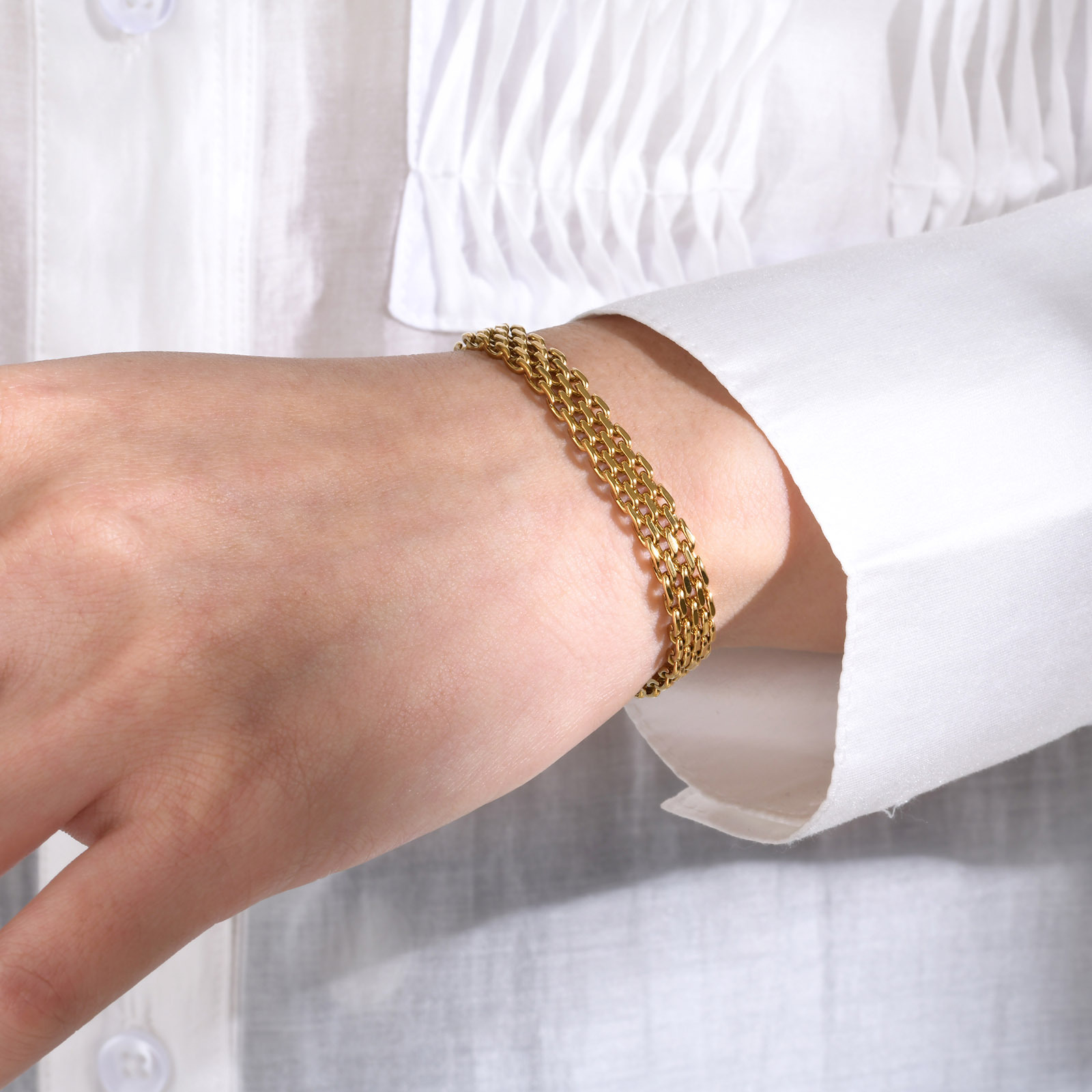 Titanium Steel Woven Chain Bracelet