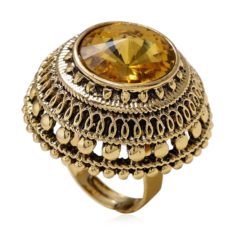 Creative Vintage Adjustable Rhinestone Ring