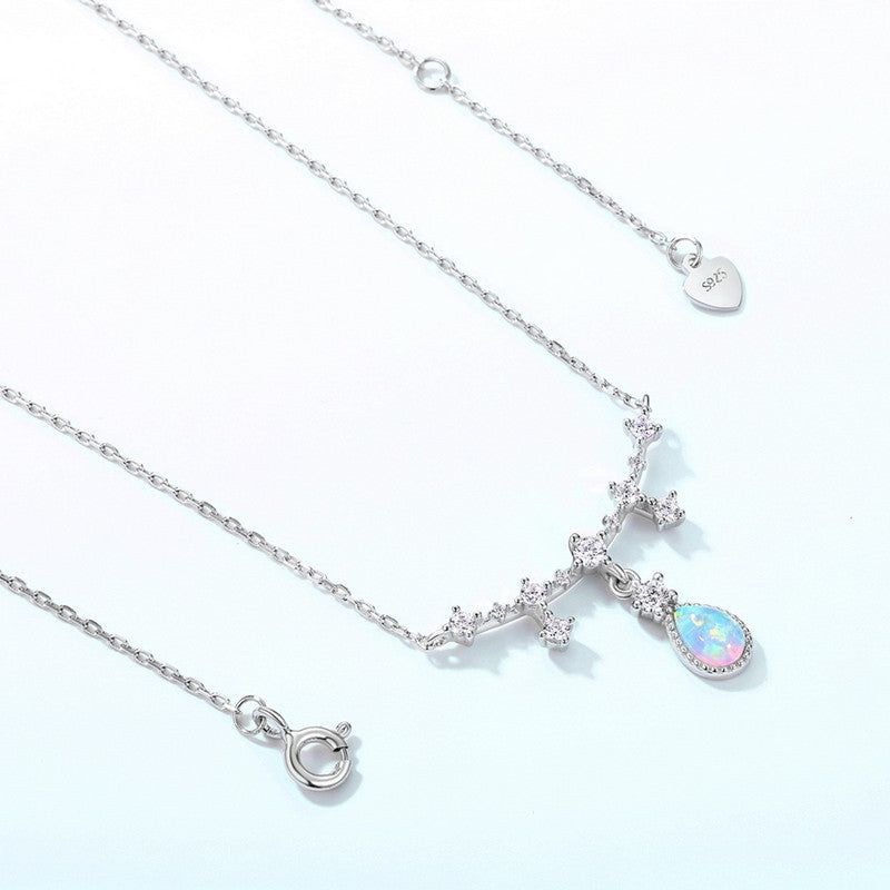 Elven Tears Moonstone Necklace with Silver Pendant