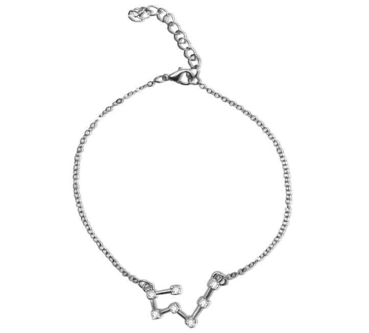 Zodiac Bracelet with Stylish Zircon Pendant