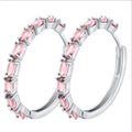 Zircon Earrings and Round Studs Set