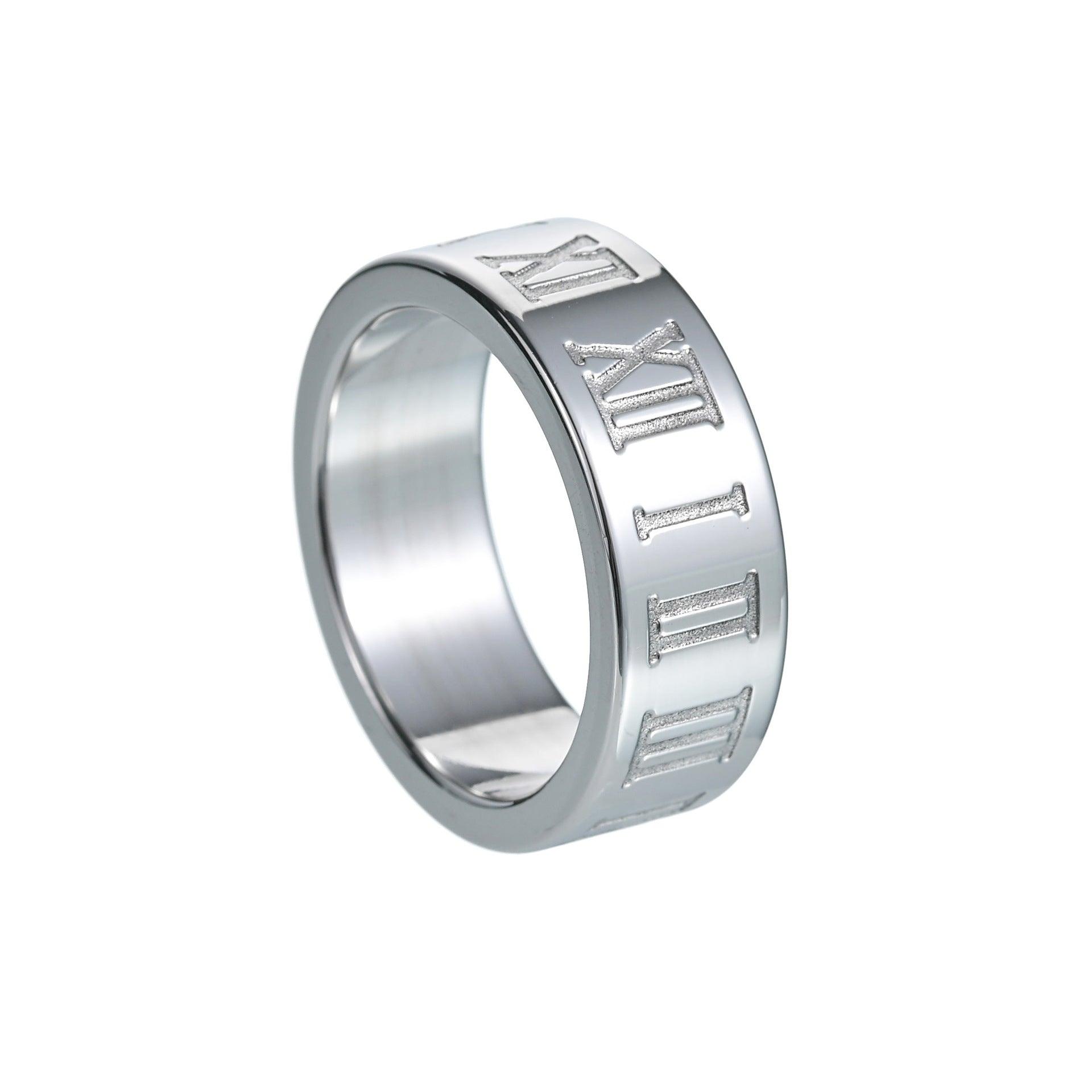Roman Digital Titanium Steel Ring