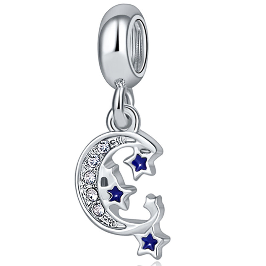 Silver Dreamcatcher with Beads and Star Charms Set