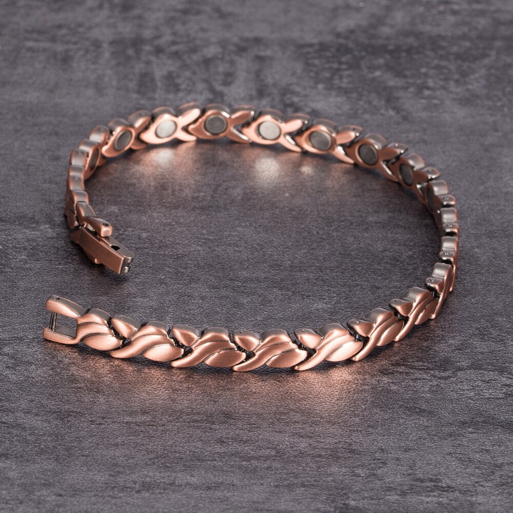 Wholesale Pure Copper Magnetic Fish Titanium Steel Bracelet