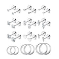 SAILIMUE 14K Gold Plated Flat Back Stud Earrings for Women | Hypoallergenic Surgical Stainless Steel Earrings | Screw Back Earrings Sets for Multiple Piercing | Small Cartilage Earring Studs