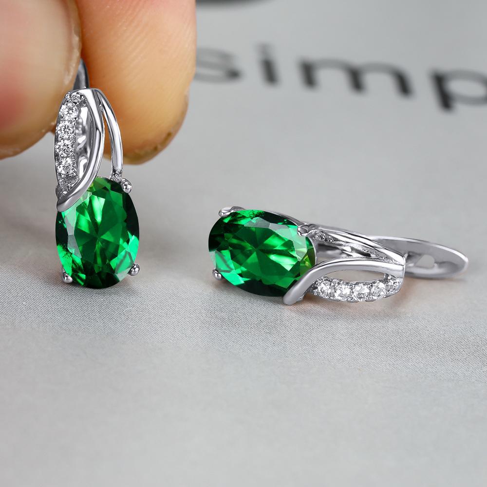 Vintage Oval Cut Zircon Earrings for Bridesmaids
