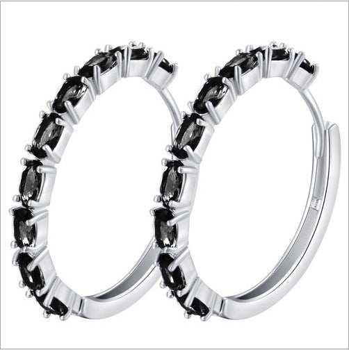 Zircon Earrings and Round Studs Set
