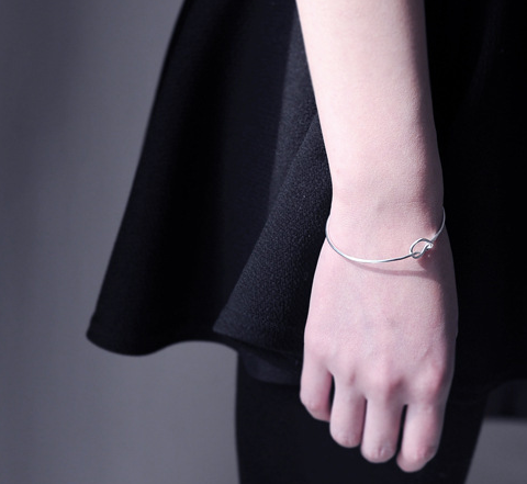 925 Silver Heart Open Bangle - Fresh & Simple Design