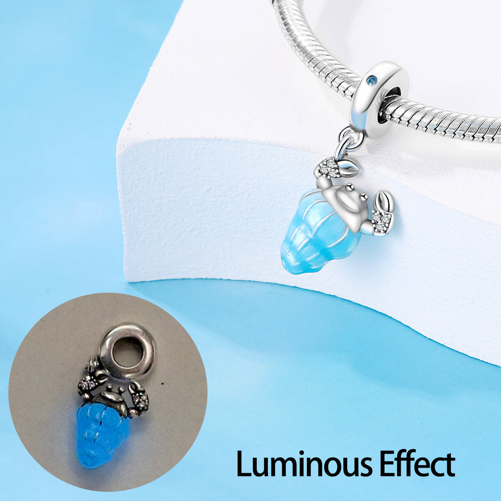 Silver-Plated DIY Ocean-Themed Shell and Crab Charms