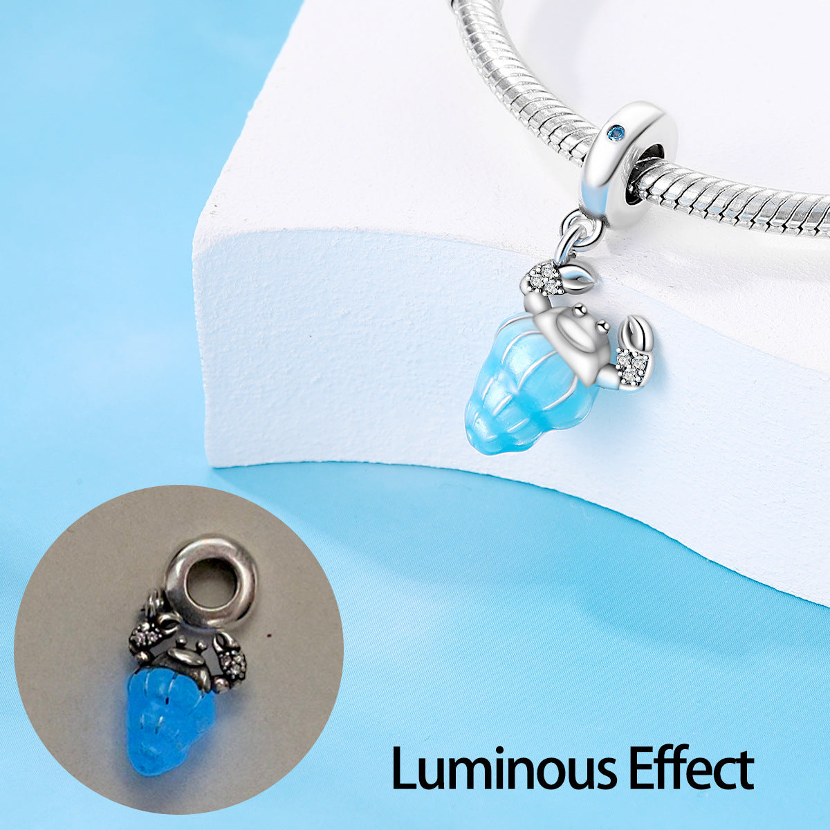 Silver-Plated DIY Ocean-Themed Shell and Crab Charms