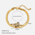 Double-layer Snake-shaped Stainless Steel Bracelet