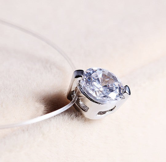 Korean Style Zircon Pendant Necklace for Women