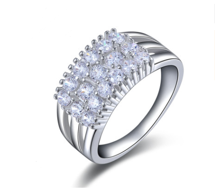 Platinum-Plated Zirconia Ring