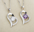 Korean Sterling Silver Necklace with Zircon Pendant