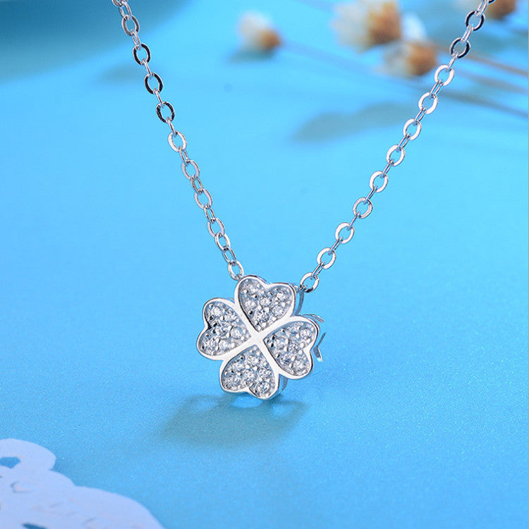 S999 Silver Pendant with Clover Design for Women