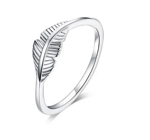 Silver Feather Ring