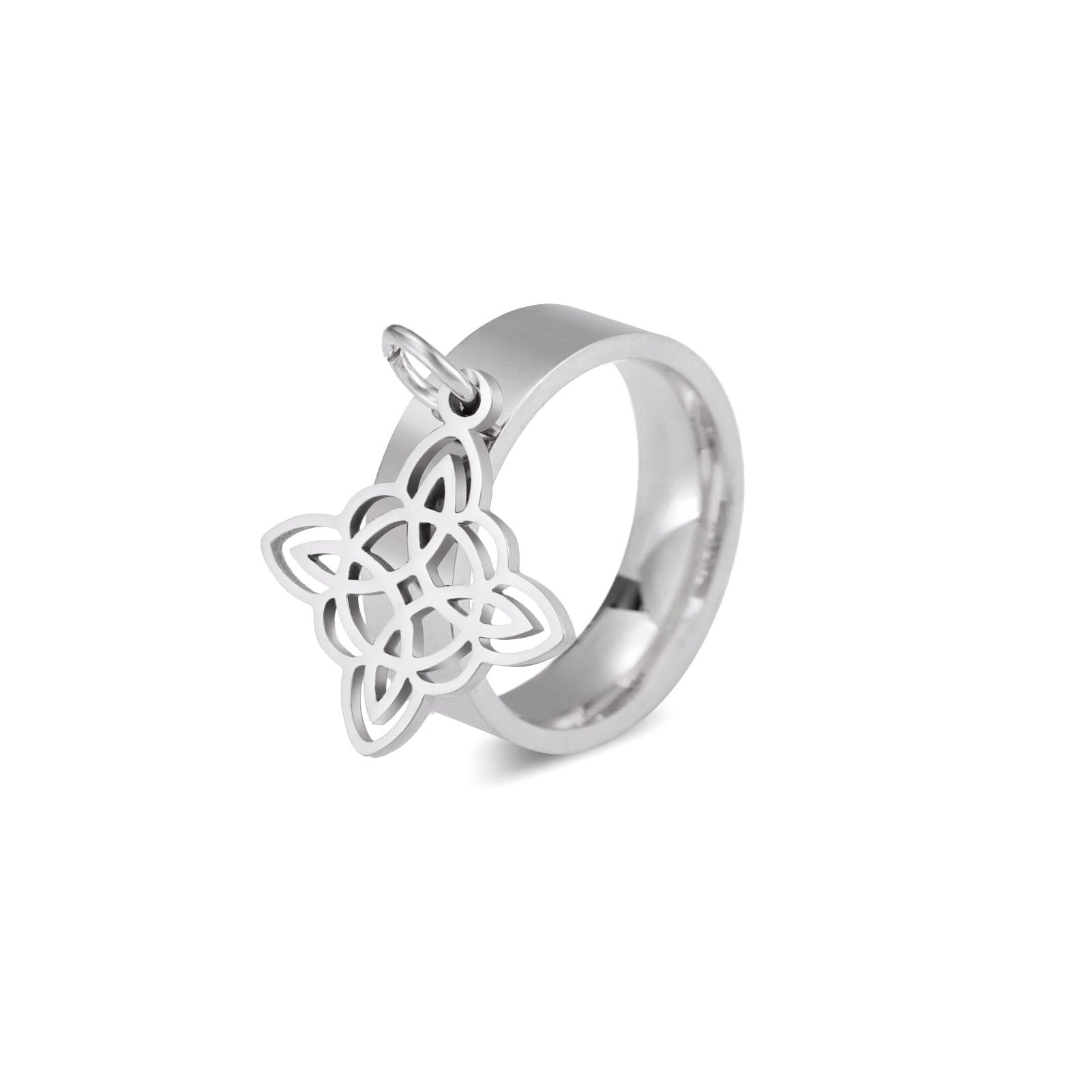 Double-layer Titanium Steel Welding Ring Pendant