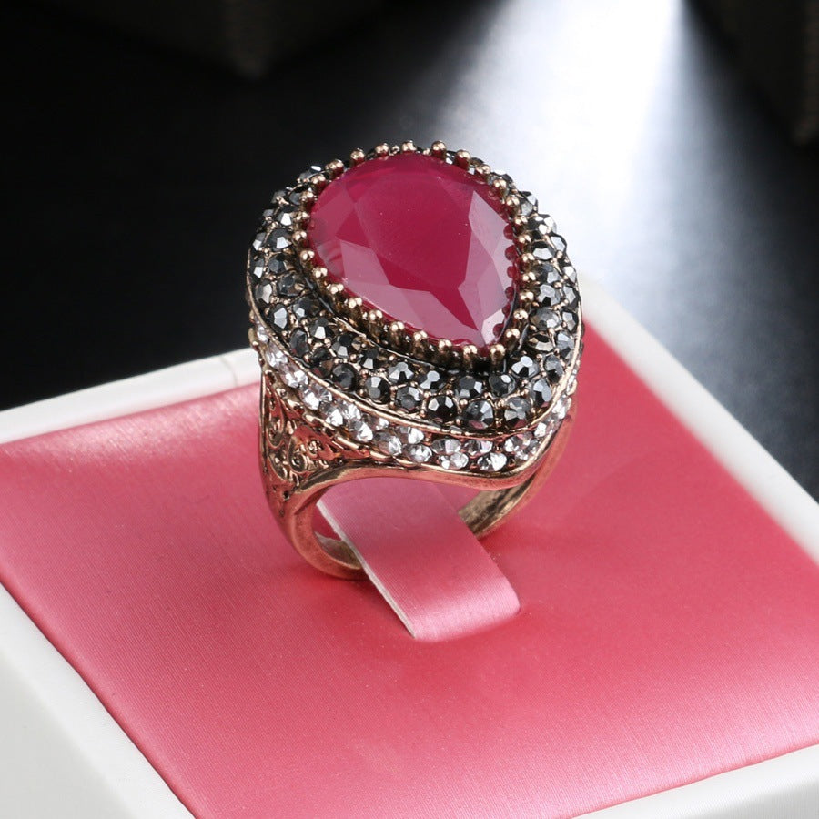 Luxury Vintage Ring for Women - Turkish Indian Bridal Jewelry