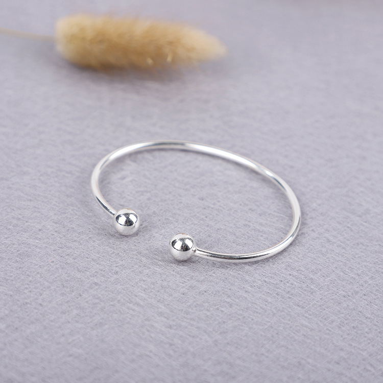 Silver Minimalist Smooth Bangle Jewelry