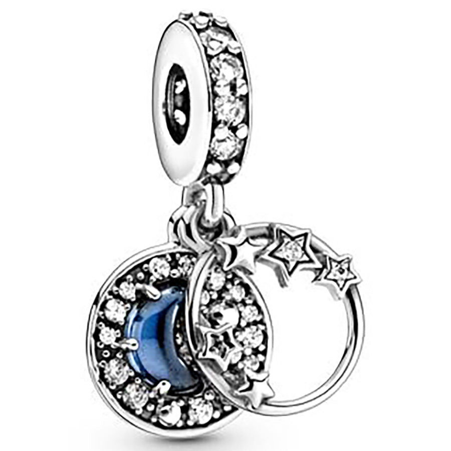 Silver Dreamcatcher with Beads and Star Charms Set