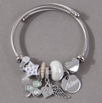 Adjustable Stainless Steel Titanium Bracelet