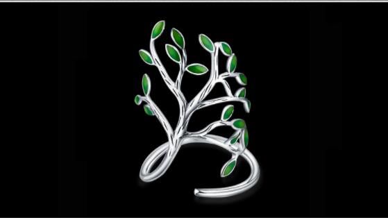 925 Silver Leaf Ring