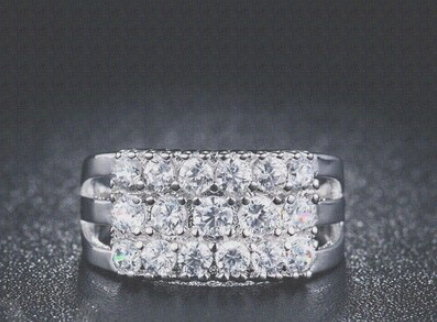 Platinum-Plated Zirconia Ring