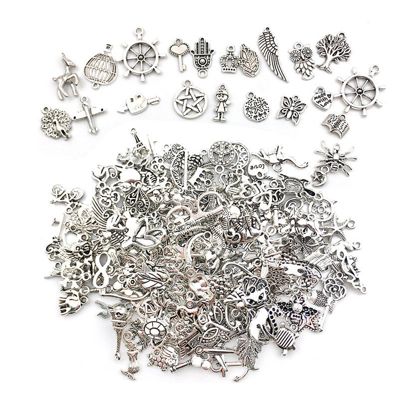 Mixed Alloy Silver Pendant Earring Set - 300 Pieces