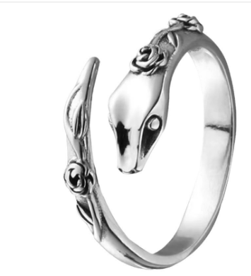 Vintage Snake Rose Design Ring