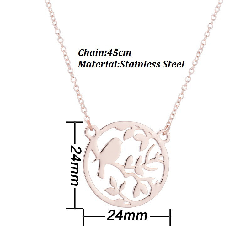 Spring Accessories Minimalist Stainless Steel Pendant Necklace