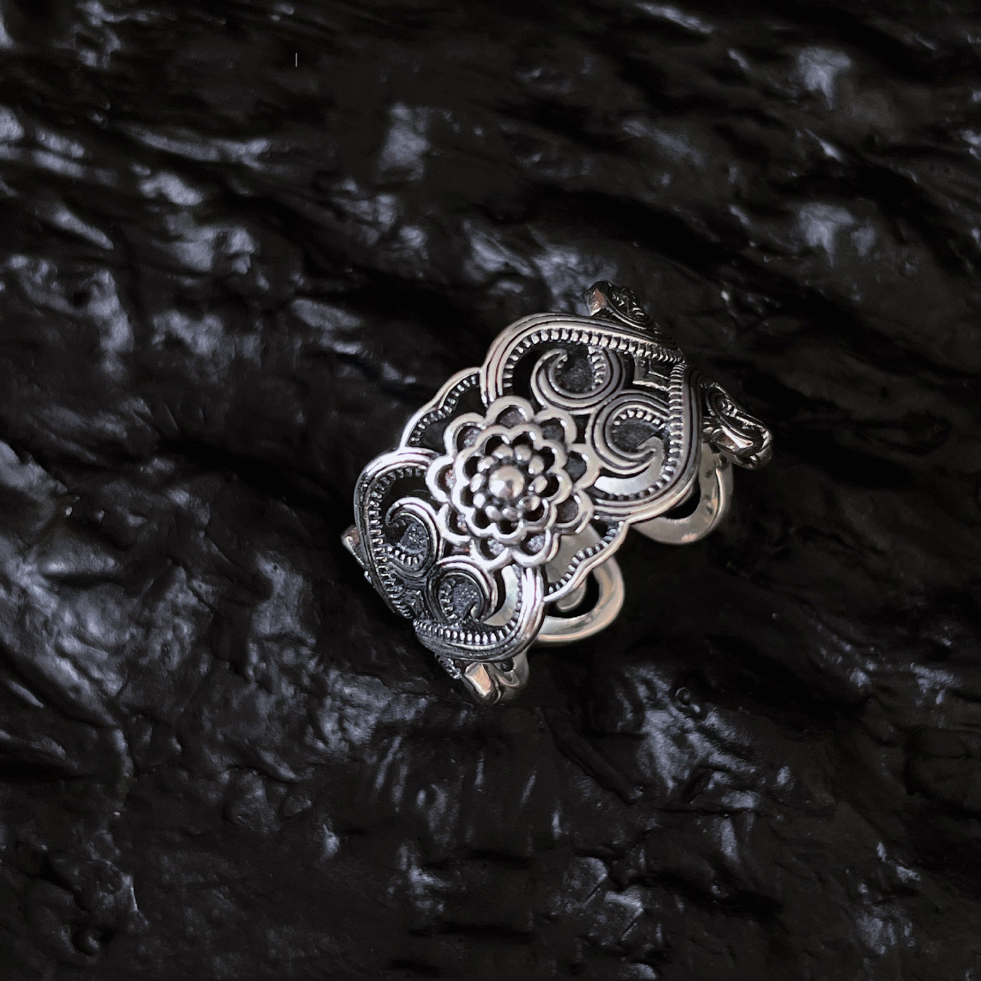 Vintage Silver Flower Ring