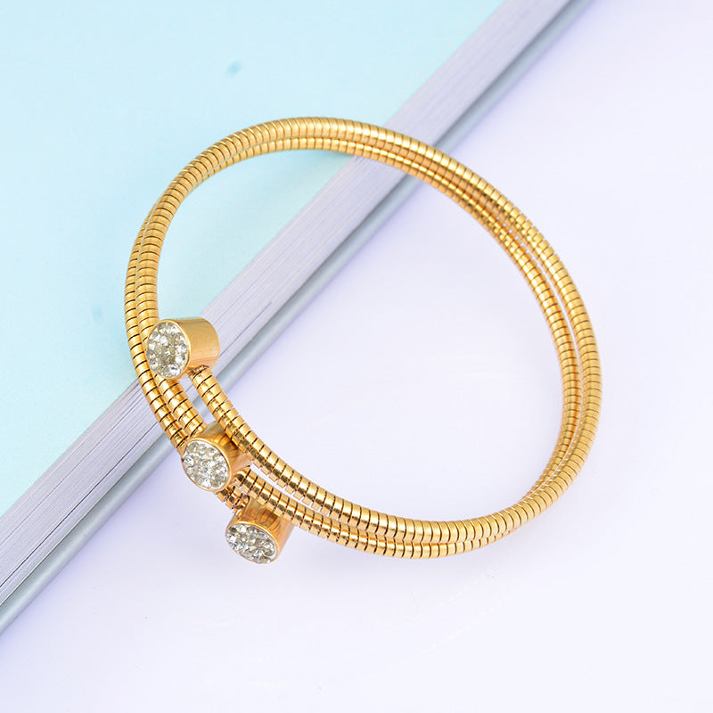 Double Layer Stainless Steel Bracelet