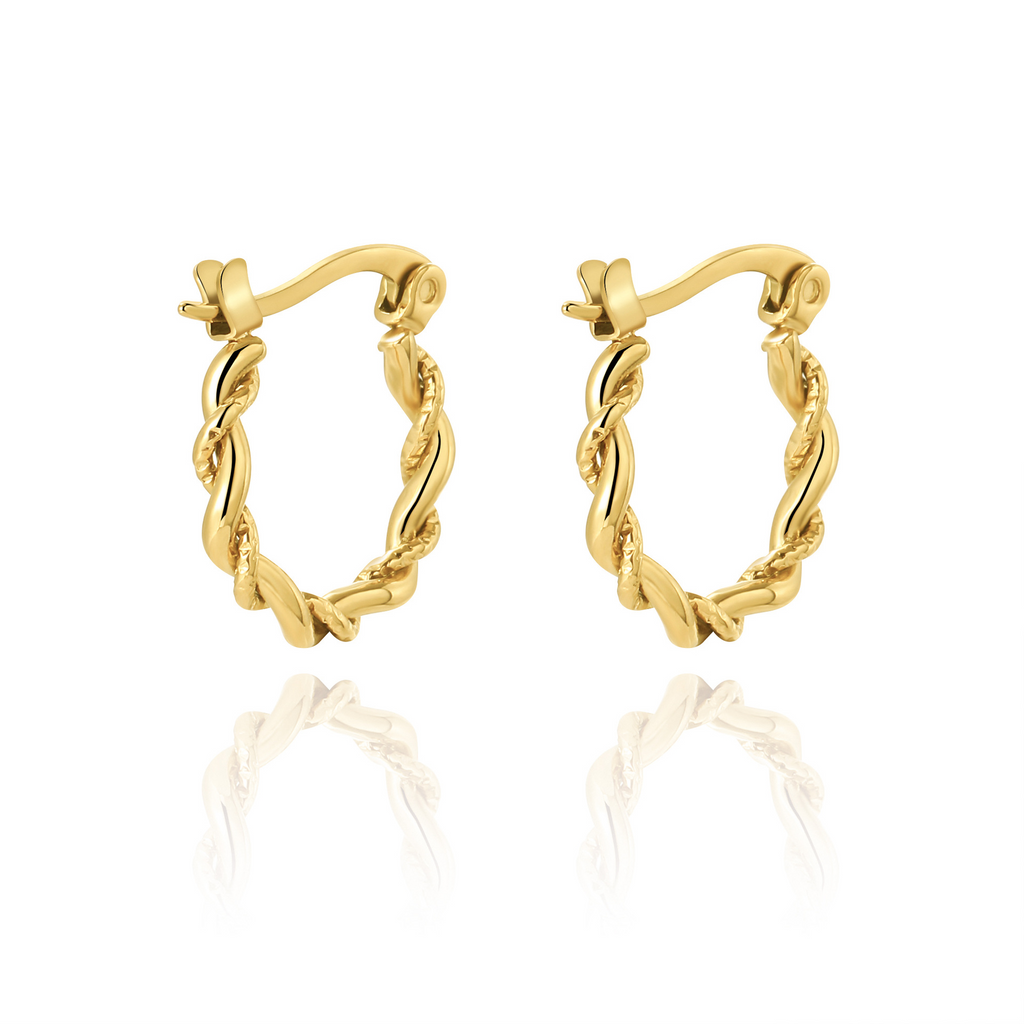 Gold-Plated Crescent Earrings