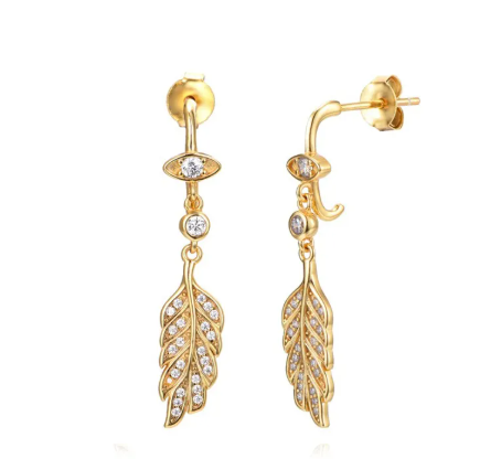 Zircon Butterfly Stud Earrings
