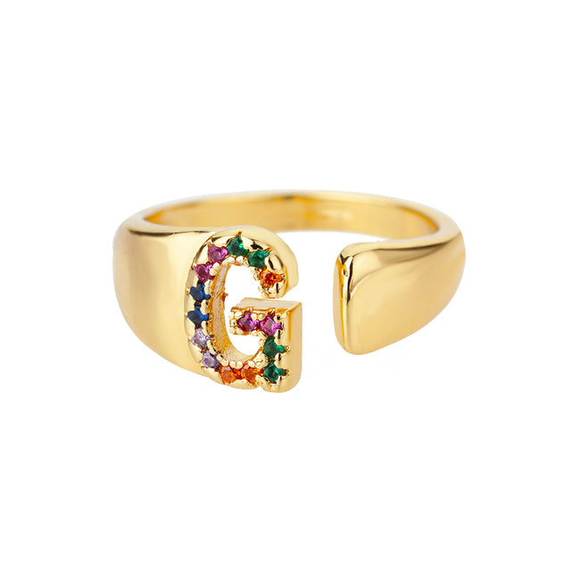 Colorful Zircon Women's Adjustable Vintage Ring Set