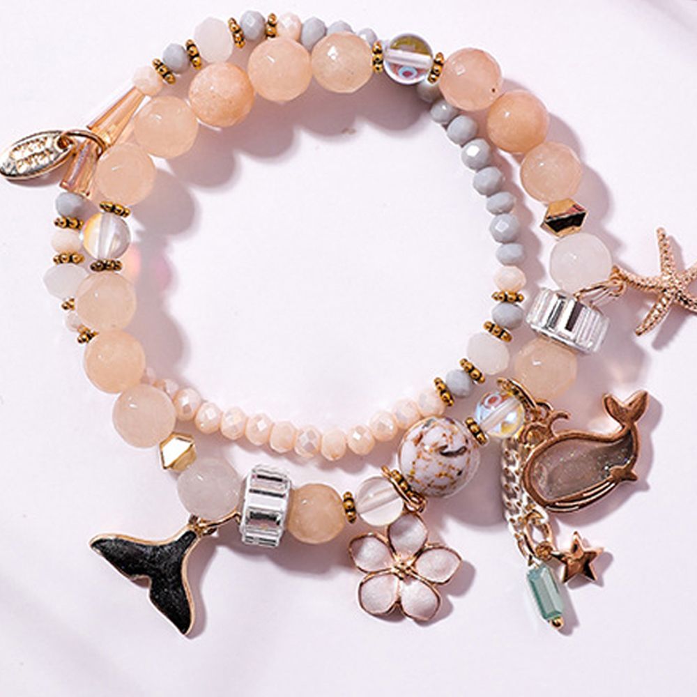 Korean Ethnic Whale Tail Elastic Bangle Bracelet