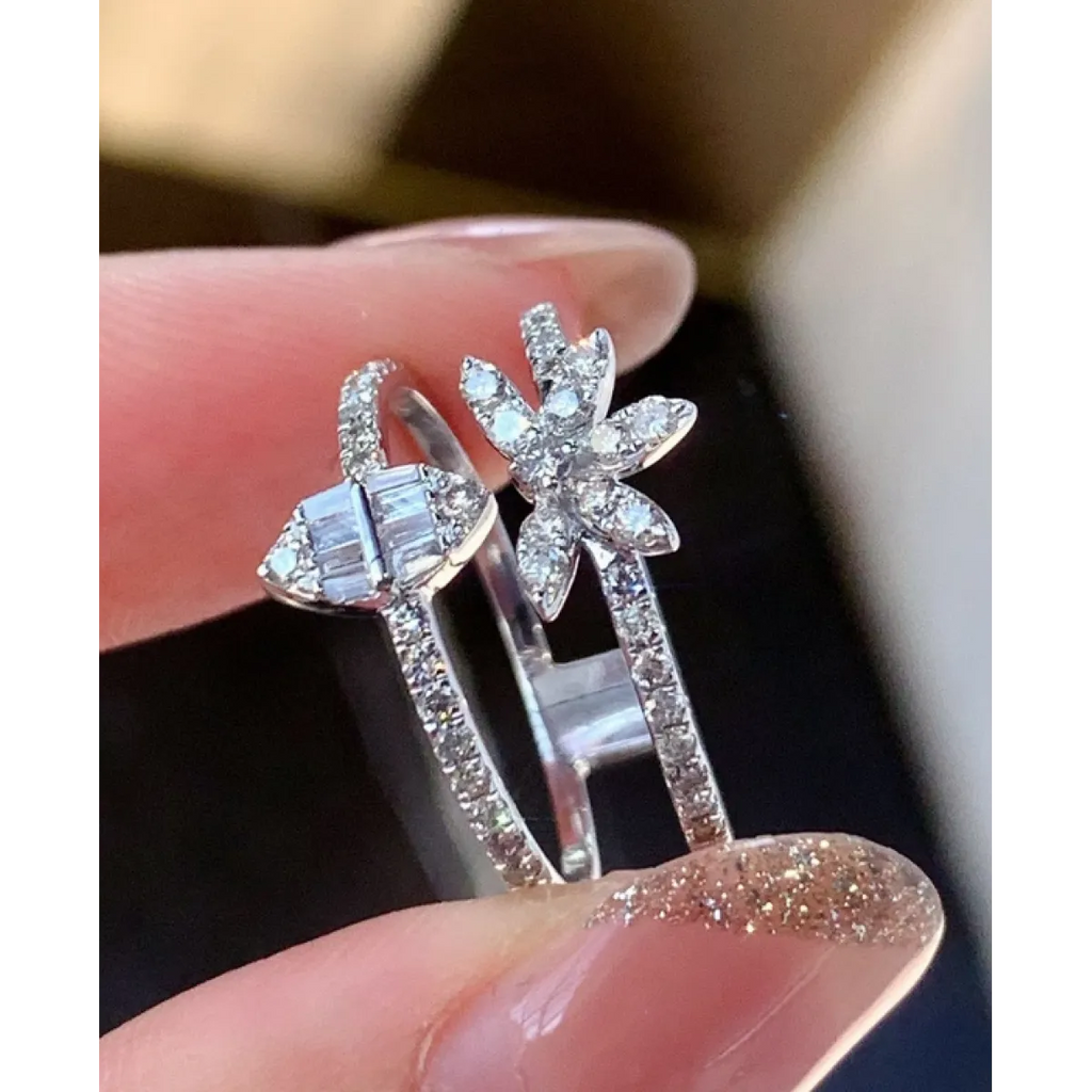 Three-layer Zircon Ring