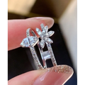Three-layer Zircon Ring