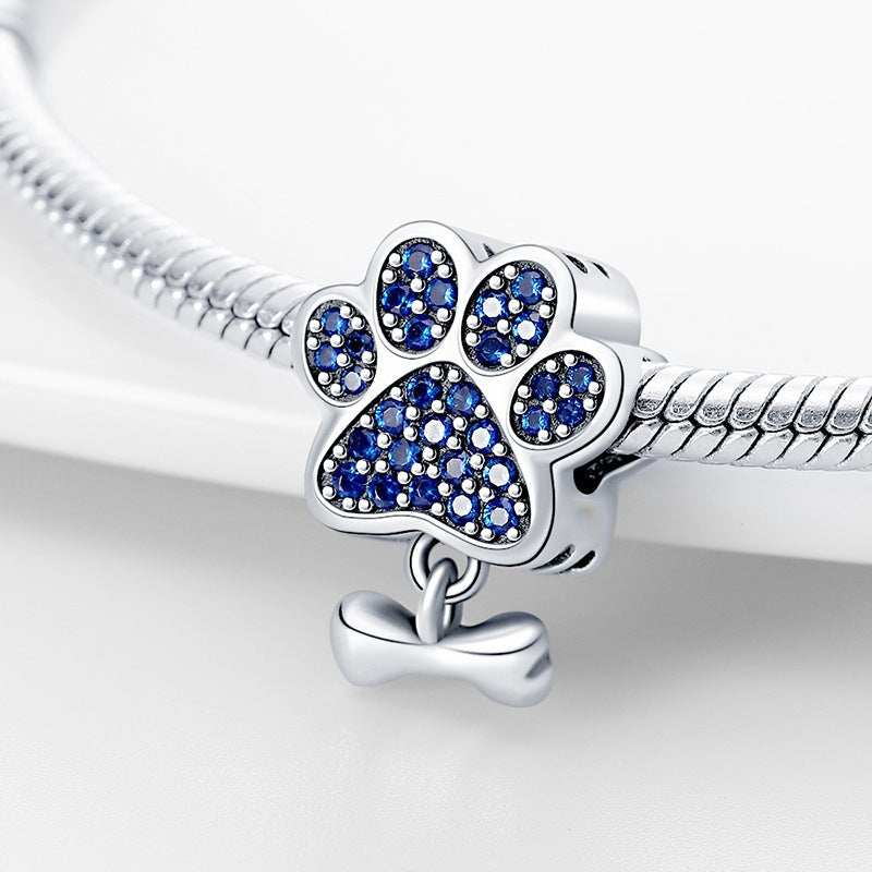 DIY Bead Bracelet Necklace Pet Paw Bone Charms