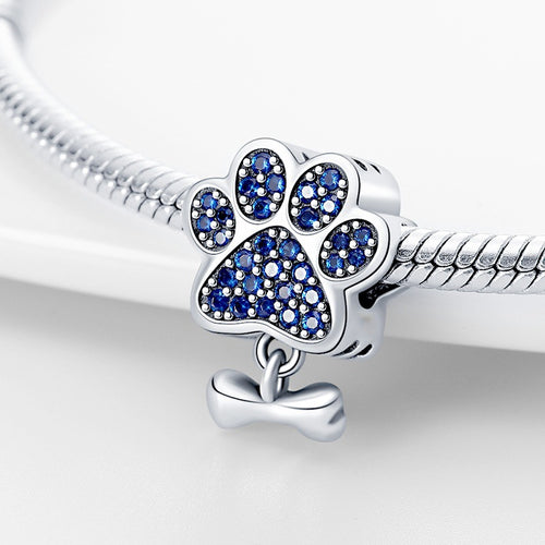 DIY Bead Bracelet Necklace Pet Paw Bone Charms